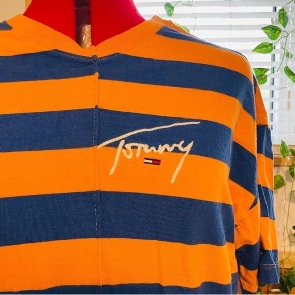 Tommy Jeans Vintage Striped T-Shirt Large - Picture 2 of 6